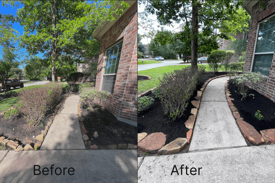 frontyard mulch job