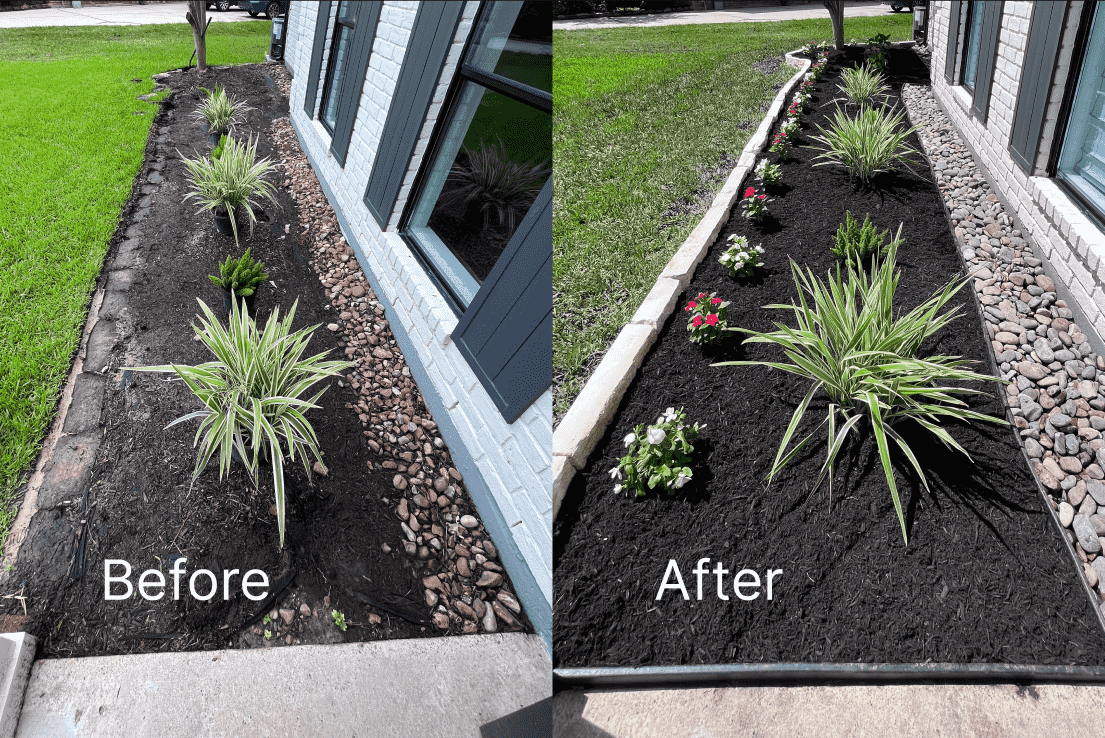 frontyard mulch job