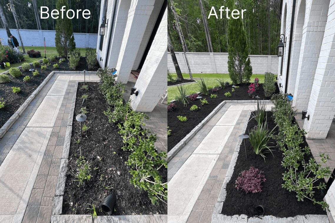 frontyard mulch job